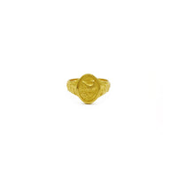 Пташине кільце з квітами гібіскуса (24K) спереду - Popular Jewelry - Нью-Йорк
