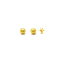 Náušnice s guľovým gombíkom stredné (24 K) - Popular Jewelry - New York