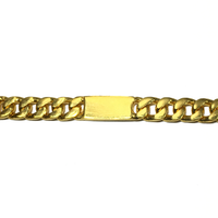 24K Dilaw nga Bulawan nga Solid nga pulseras - Popular JewelryFigaro Bar Solid Bracelet (24K) link - Popular Jewelry - New York