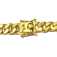 Braslè solid 24K jòn Gold - Popular JewelryFigaro Bar Solid Brasle (24K) lyen - Popular Jewelry - Nouyòk