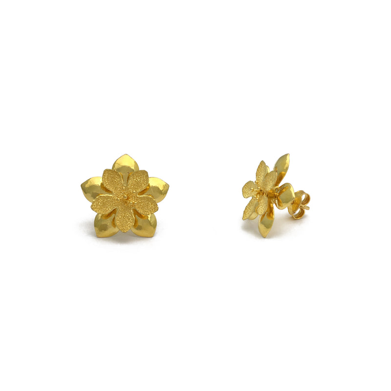 Cherry Blossom Stud Earring (24K) main - Popular Jewelry - New York