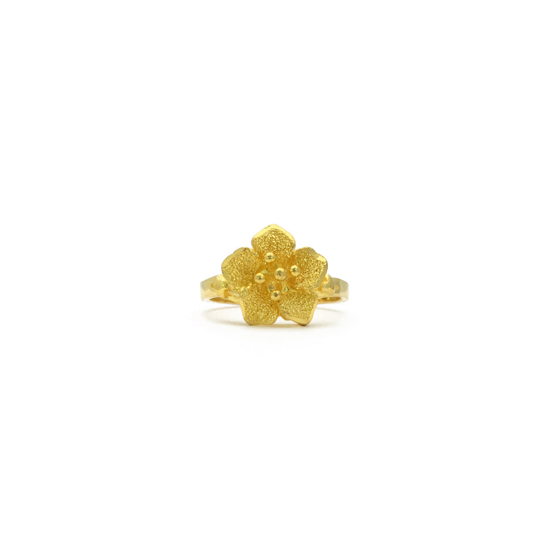 Flickering Cherry Blossom Ring (24K) front - Popular Jewelry - New York