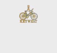 "कुंजी पश्चिम" साइकिल लटकन (14K)
