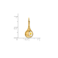 Enameled Frying Pan Pendant (14K)