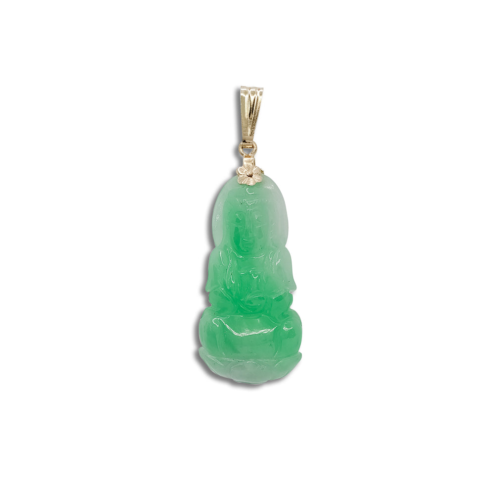 Guan Yin Jade Pendant (14K)