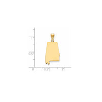 Plain Alabama State Pendant (14K)
