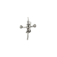 Antiqued Cheerleader Pendant (Silver)