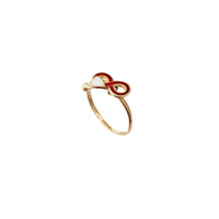 Подесиви бесконачни ружичасти прстен (14К)