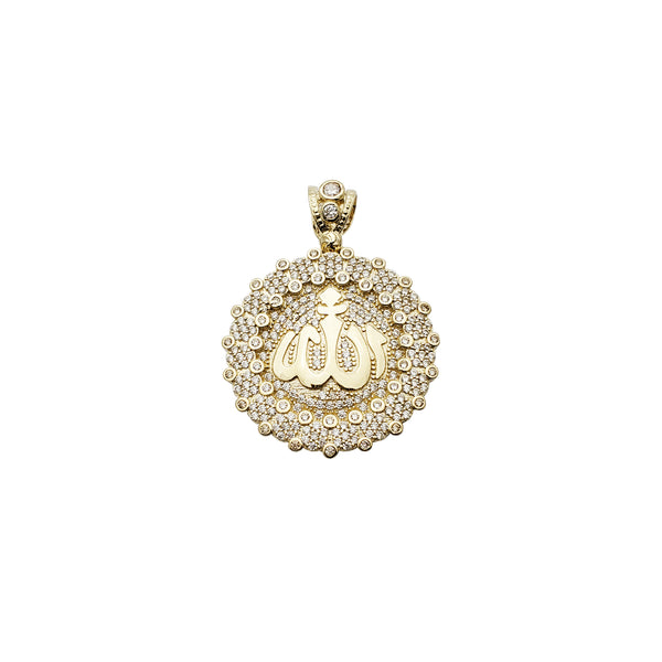 Allah Round CZ Pendant 2 (14K)