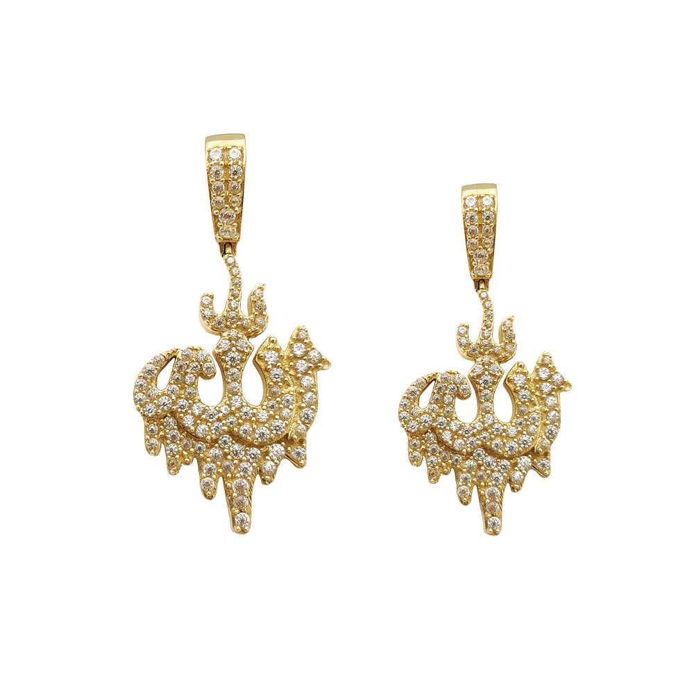 Allah Dripping CZ Pendant (10K/14K) Popular Jewelry New York