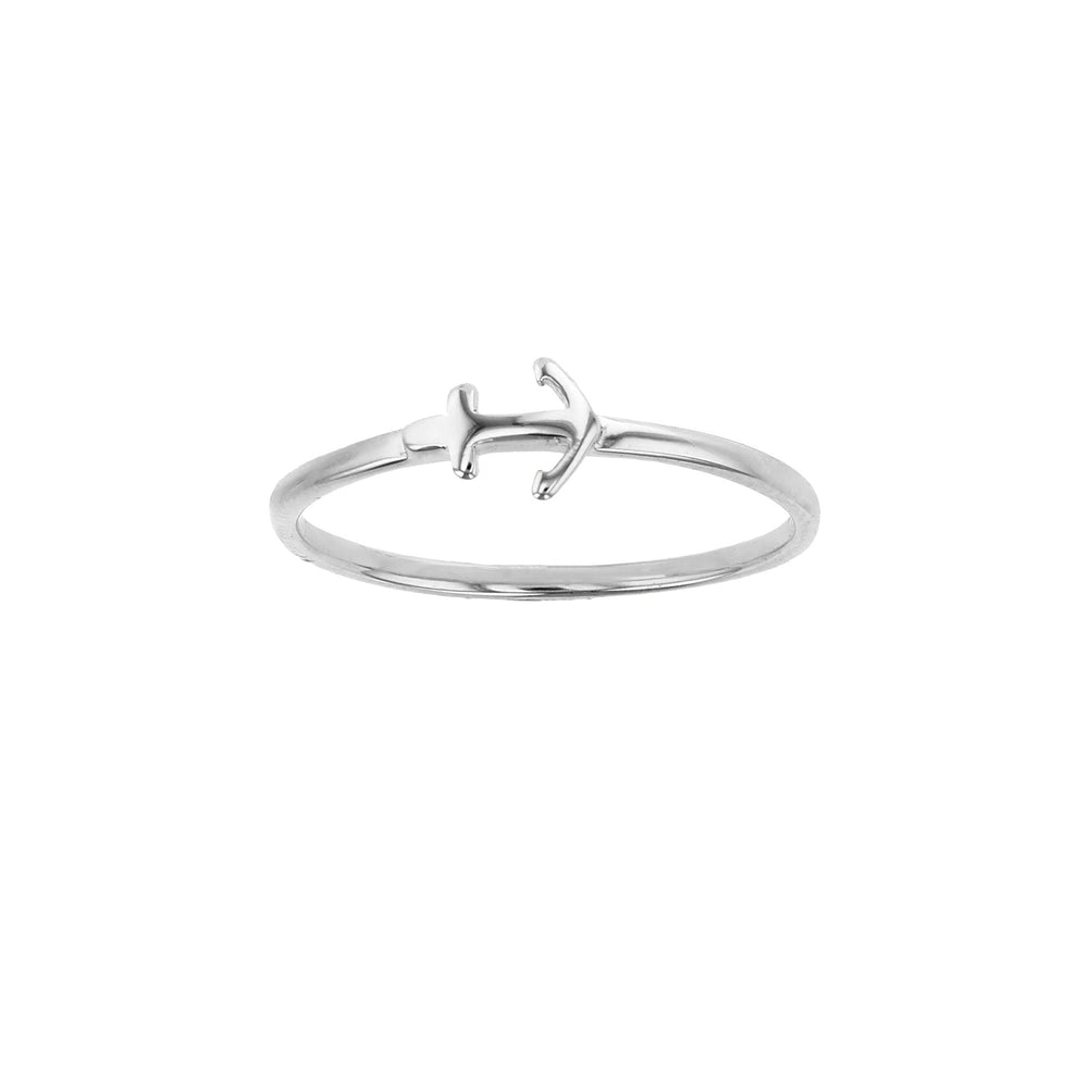 Anchor Sideways Ring (Silver) Popular Jewelry New York