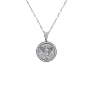 Angel In Medallion Necklace (Silver)