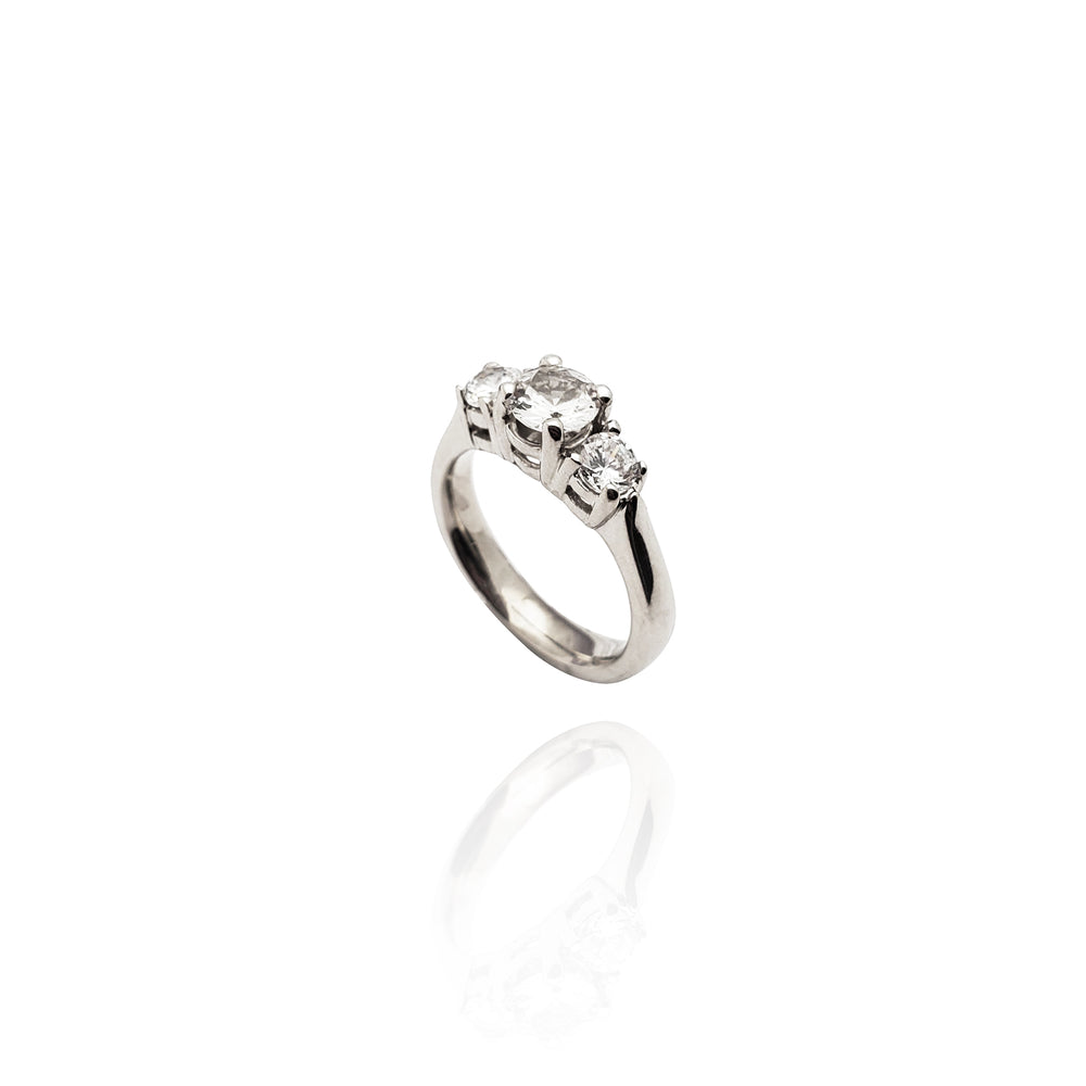 Round-Cut CZ Anniversary Ring (14K)