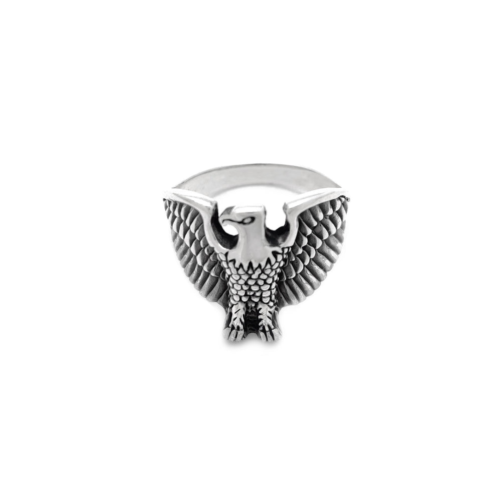 Antique-Finish Hawk Ring (Silver) Popular Jewelry New York