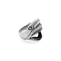 Antikk-finish Shark Head Ring (sølv) Popular Jewelry New York