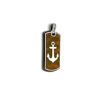 Antik Finish Mahogany Anchor It Etiketi Kulon (Gümüş) Popular Jewelry New York