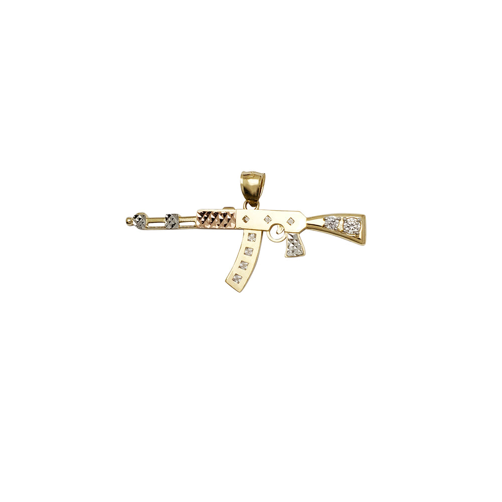 AK-47 Assault Rifle CZ Pendant (14K)
