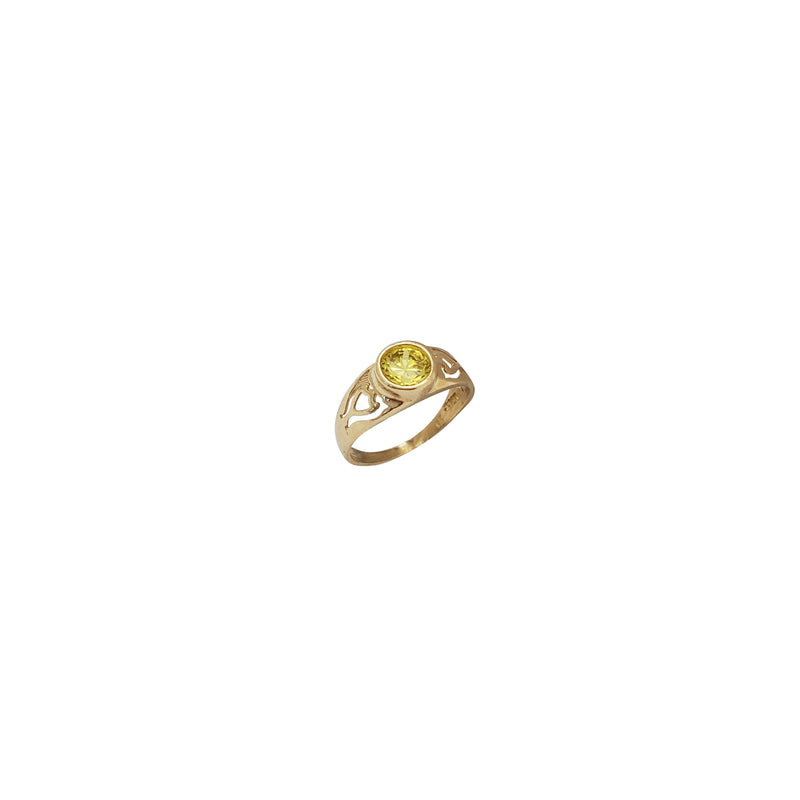Baby-Sized Yellow Stone Ring (14K)