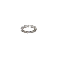 Prsten vječnosti s cirkonijskim baguetama (srebro)