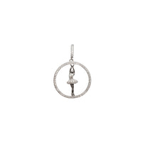Cubic Zirconia Ballerina Pendant (Silver)