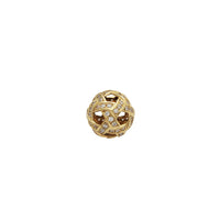 Iced-Out Hollow Ball Charm (14K)