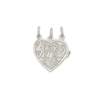 Break Apart "Best Friends" Heart Pendant (Silver)