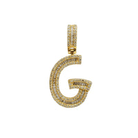 Diamant Anfangsbuchstabe "G" Anhänger (14K)
