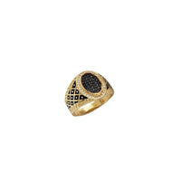 Black Cz Men Ring (14K)