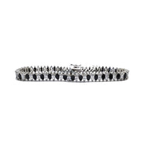 Black & White Marquise Tennis Bracelet (Silver)