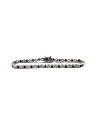 Black & White Tennis Bracelet (Silver)