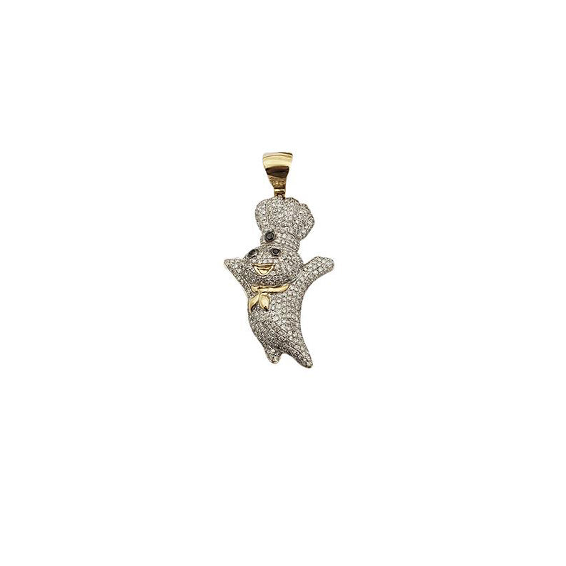 Diamond Pillsbury Dough Boy Pendant (10K)