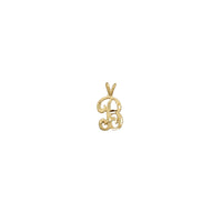 Diamond-cut Initial Letters Pendant (14K)