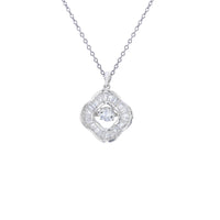 Baguette Cz Necklace (Silver)