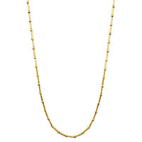Balstaaf diamantgesnyde ketting (14K) Popular Jewelry NY