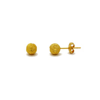 Sandblasted Ball Stud Earring (24K) Popular Jewelry New York