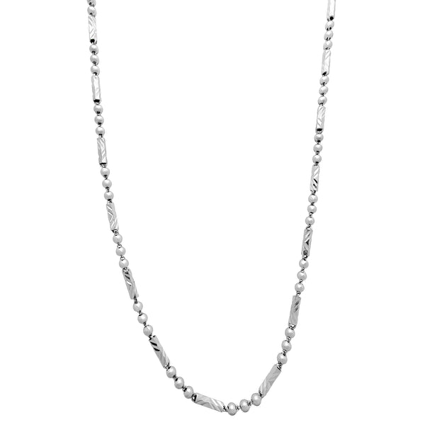 Barrel & Ball Diamond Cuts Chain (Silver) Popular Jewelry New York