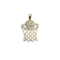 Basketball & Hoop CZ Pendant 4 (14K)