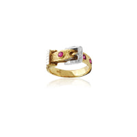 Belt & Buckle CZ Ring (14K) Popular Jewelry New York
