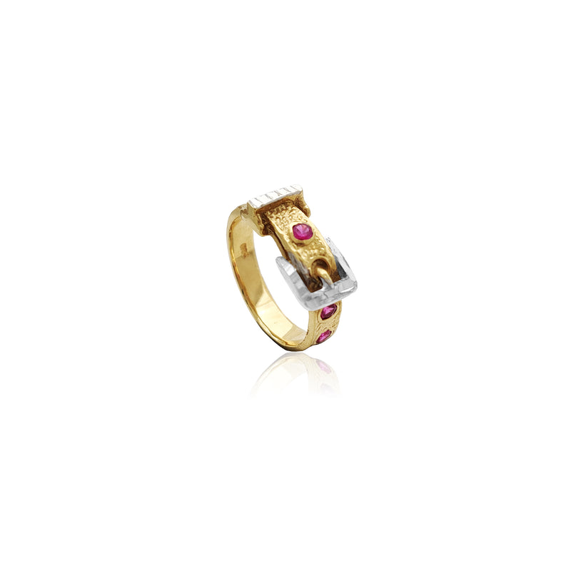 Belt & Buckle CZ Ring (14K) Popular Jewelry New York