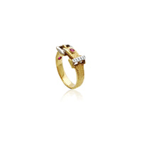 Kəmər və Buckle CZ Ring (14K) Popular Jewelry New York