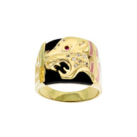 Black Onyx Panther Men's Ring (14K) Popular Jewelry New York