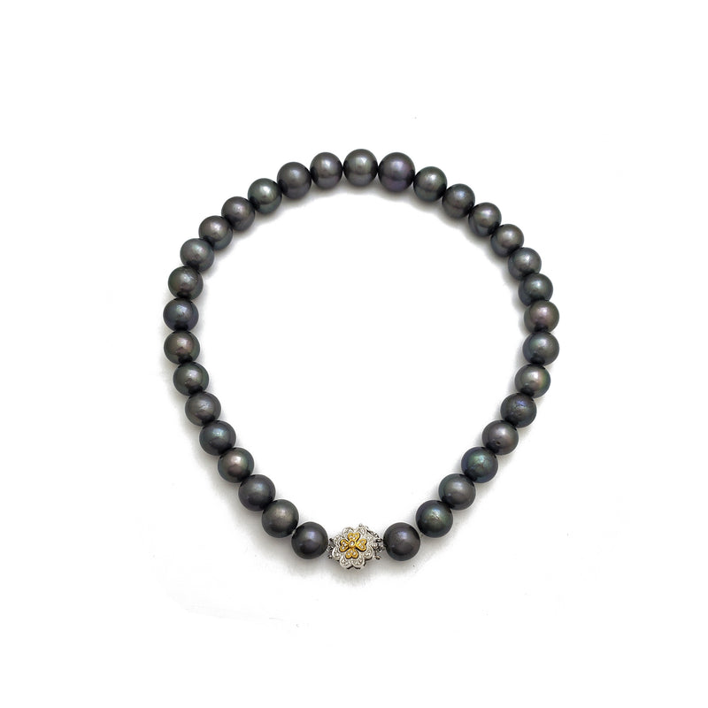 Black South Sea Pearl Necklace (14K)