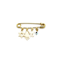 축복받은 매력 안전 핀 (14K) Popular Jewelry 뉴욕