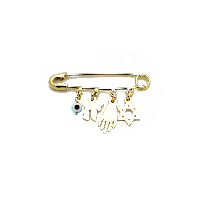 Blessed Charms Safety Pin (14K) Popular Jewelry New York