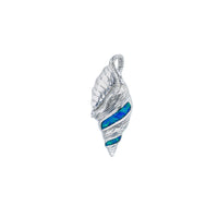 Blue Opal Sea Shell Pendant (Silver) Popular Jewelry New York