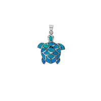 Blue Opal Turtle Pendant (Silver) Popular Jewelry New York