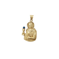 ដាប់ប៊្លុនប៊ែដសេនសេនបារបាបារ៉ា (១៤ គ) Popular Jewelry New YorkBlue Stone-Set Saint Barbara Pendant (14K) Popular Jewelry ញូវយ៉ក