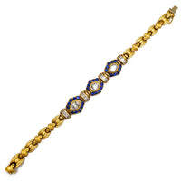 Zirconia Blue Fancy Bracelet (14K)