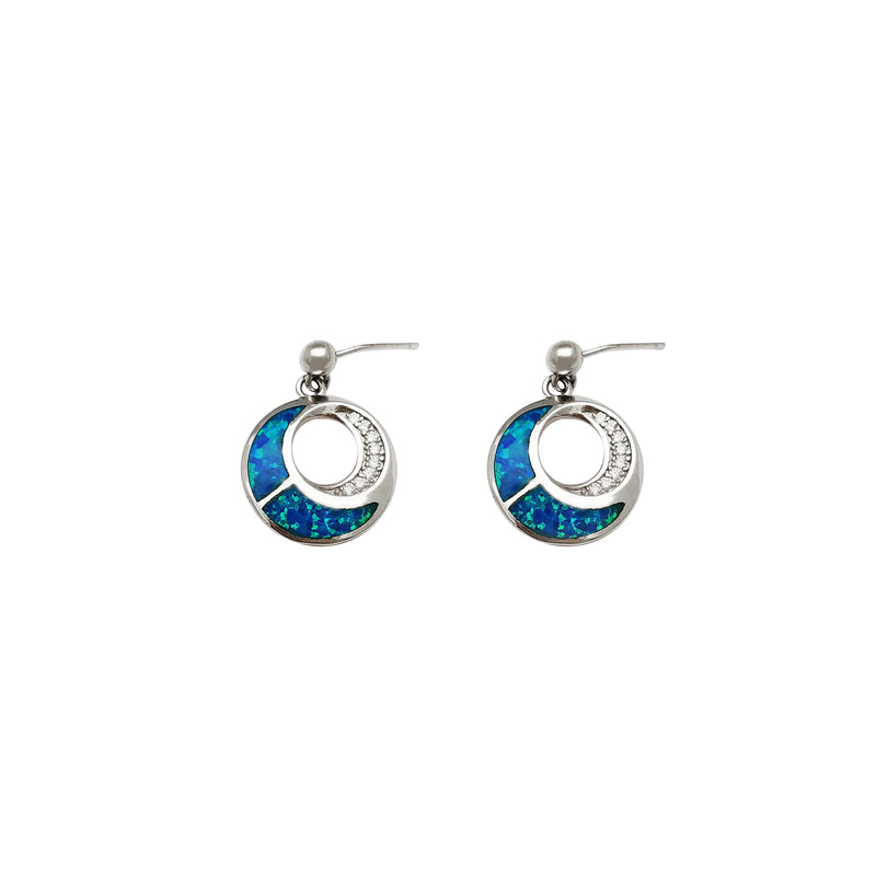 Blue Opal Earrings (Silver)