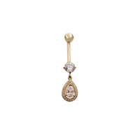 Body Jewelry Hanging CZ Barbell Piercing (14K)
